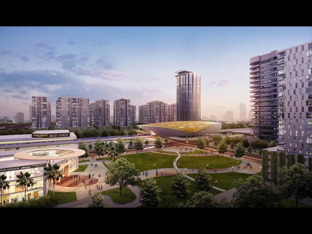 Stunning raised eye level of urban 3d rendering | Upwork
