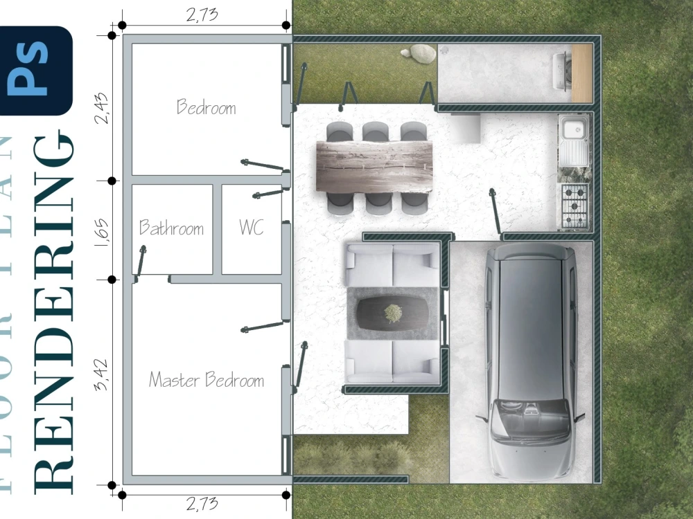 Realistic floor plan renderings Upwork