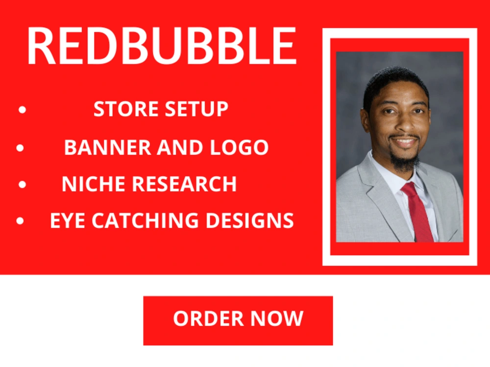 Redbubble store setup, with digital design for Print on demand Upwork