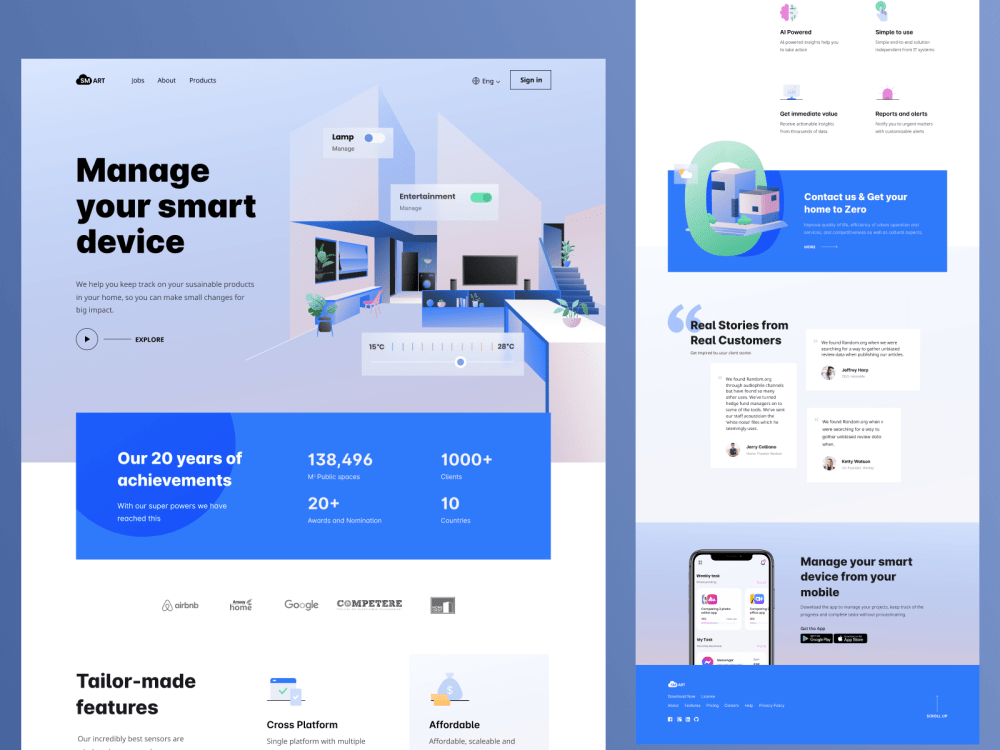 Stunning modern UI UX for landing page, website, and mobile app | Upwork