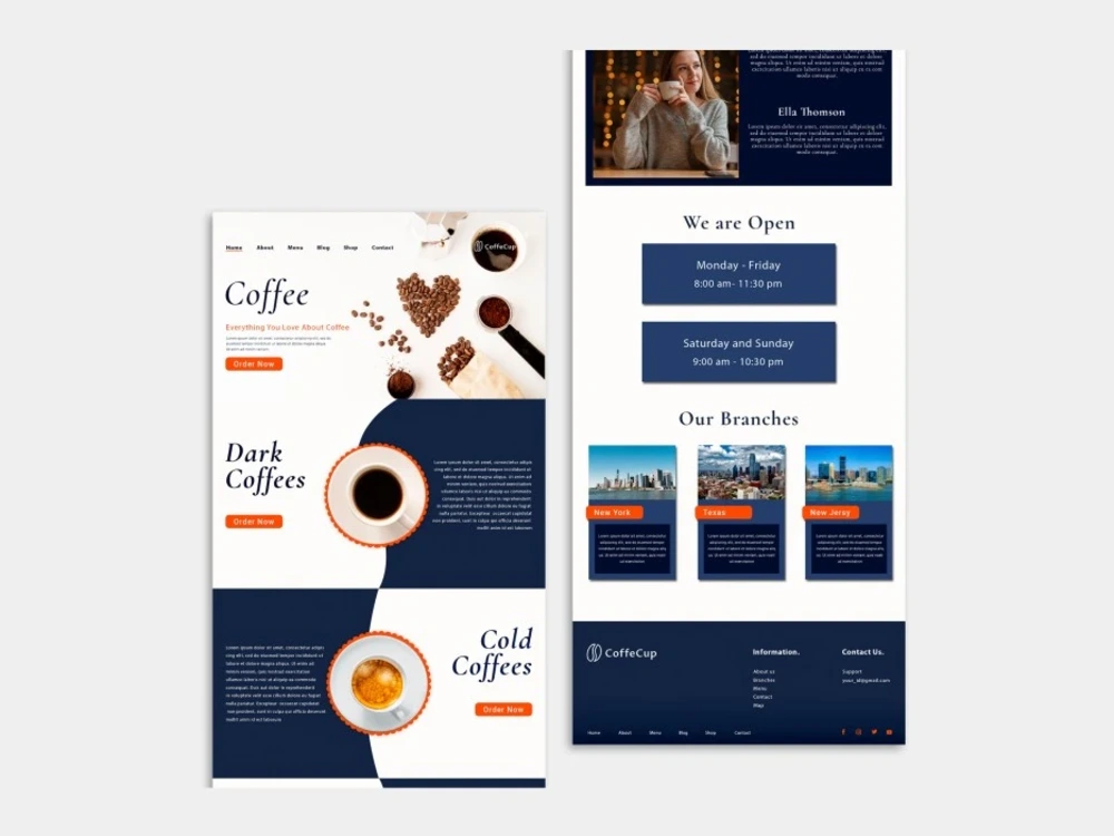 A modern landing page design (HTML+CSS) | Upwork