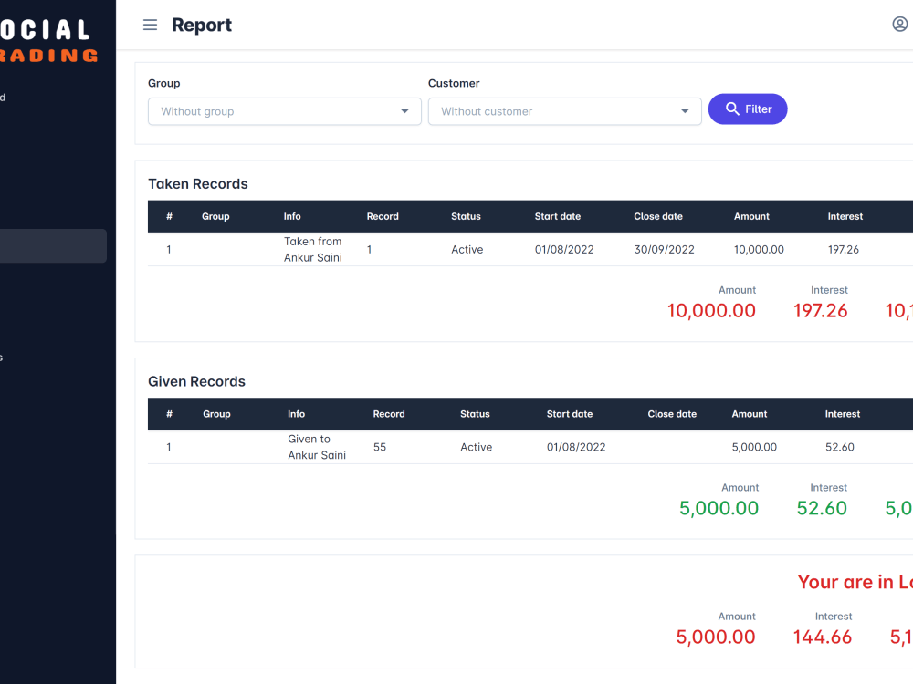 A Finance application with angular 14, fuse and node js backend Upwork