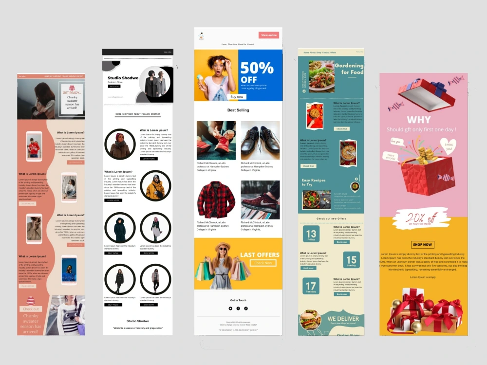 Editable Responsive Mailchimp Email Newsletter Template | Upwork