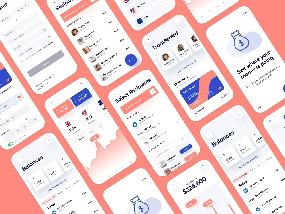Mobile app design mockups or interactive mobile UI UX design in figma ...