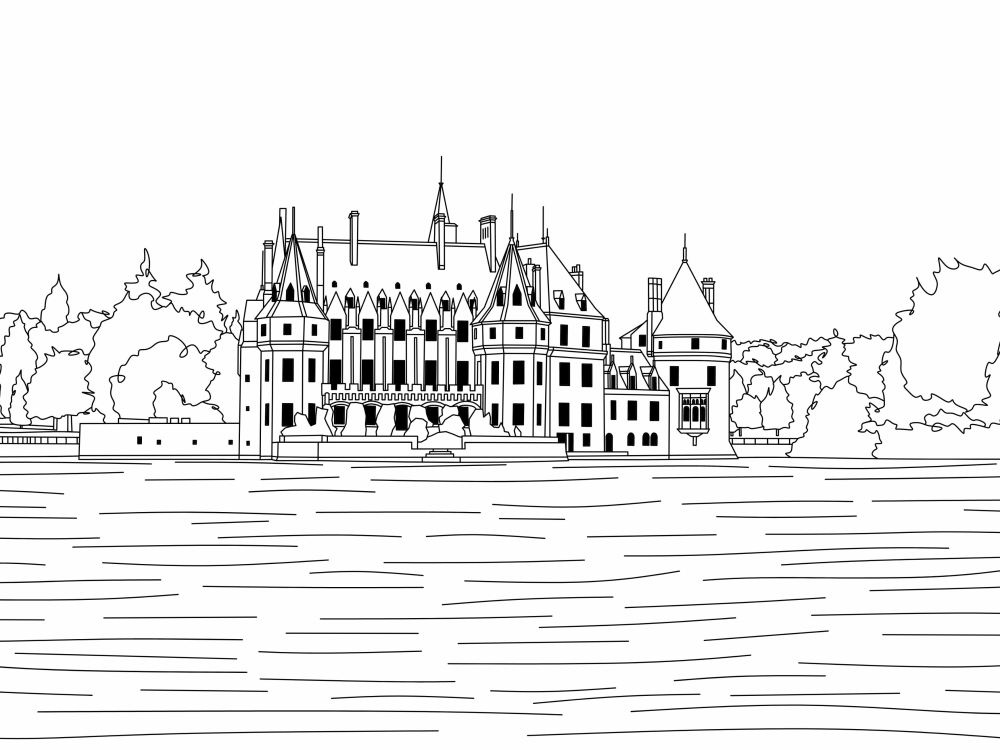 A detailed line art house, building, or urban architecture. | Upwork