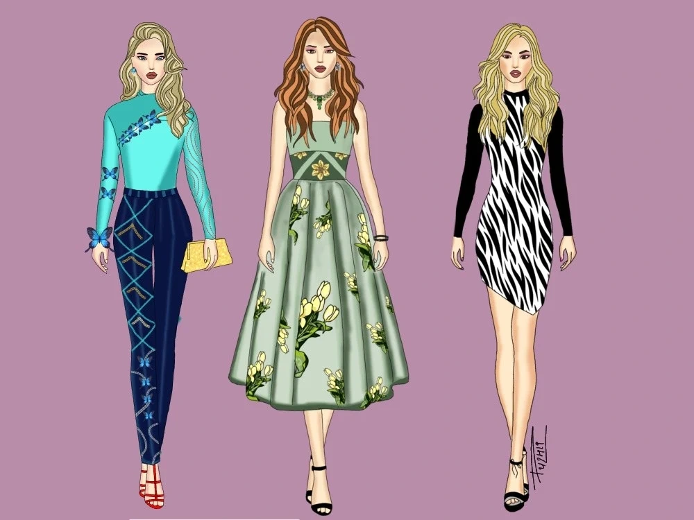 Digital, customized fashion illustration | Upwork