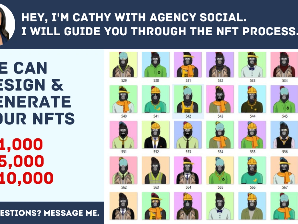 An nft art collection with 1k, 5k, 10k Upwork