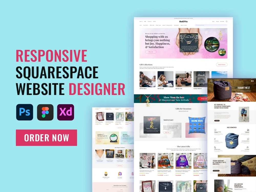 Full Custom Squarespace Squarespace design Squarespace