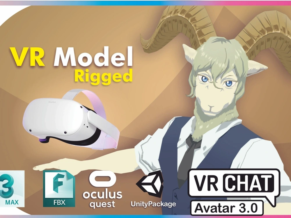 A fantastic VR chat avatar on 2d/3d character, 3d anime, VRTubing ...