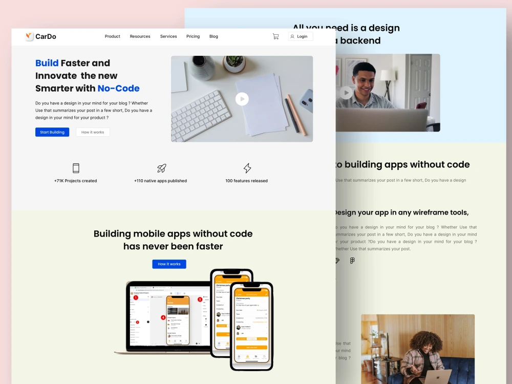 Responsive website UI/UX design, web UI or landing page UI design in ...