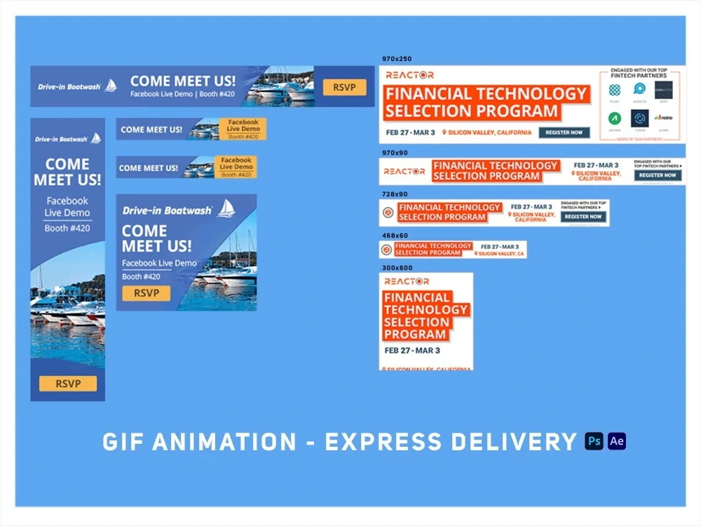 Animated HTML5 Ad banner, looped gif, animated gif & banner designs ...