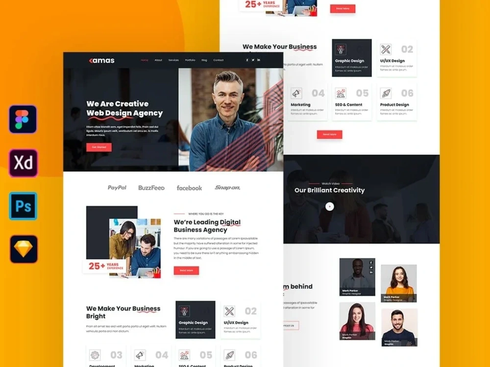 UI UX designer, website design and ui ux landing page in PSD XD Figma ...