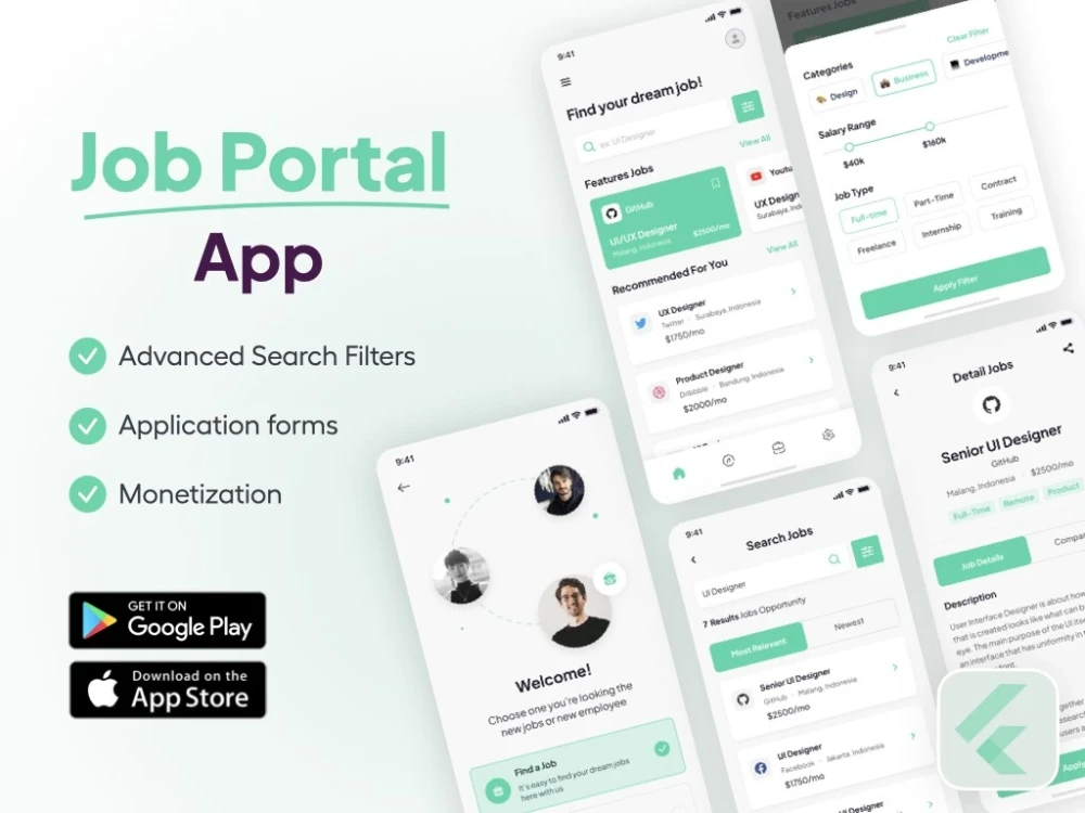 Job Portal App like Indeed, Glassdoor or LinkedIn Upwork