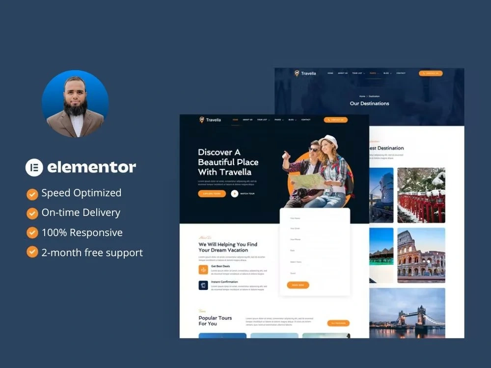 Responsive WordPress Website Using Elementor Pro According To Your Need ...