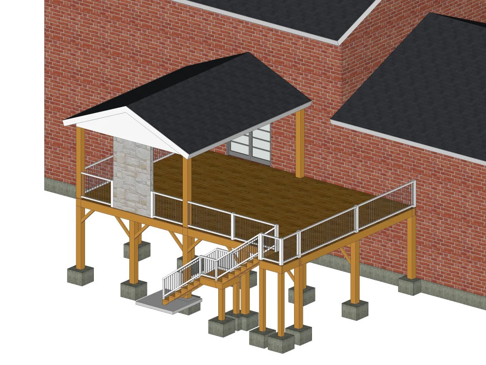 Covered DECK permit drawing set for city permit application Upwork