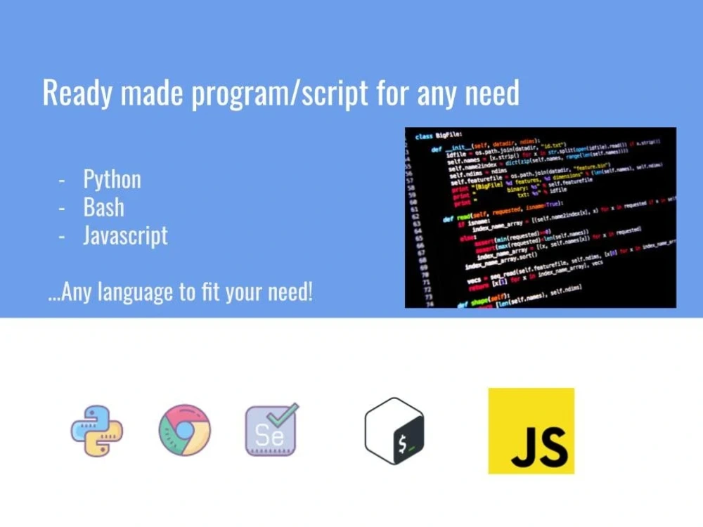 A script to perform any task needed | Upwork
