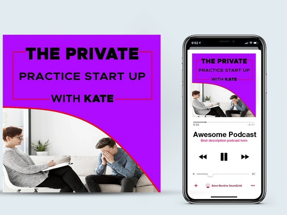 A professional podcast cover art Upwork