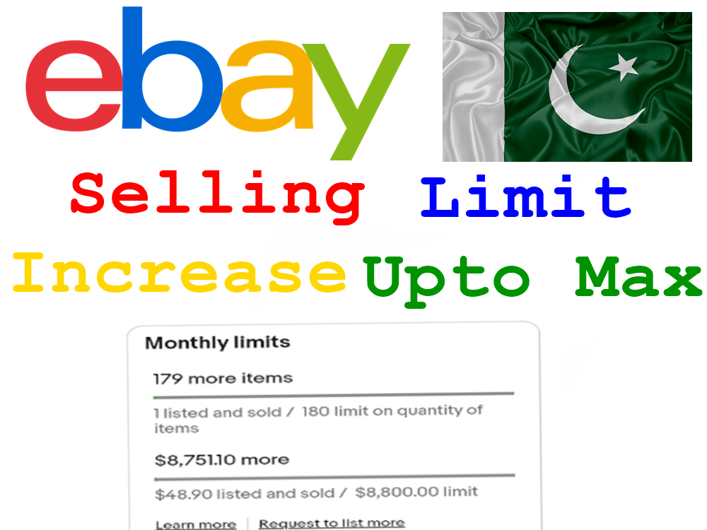 Your eBay selling limit increased up to maximum possible Upwork