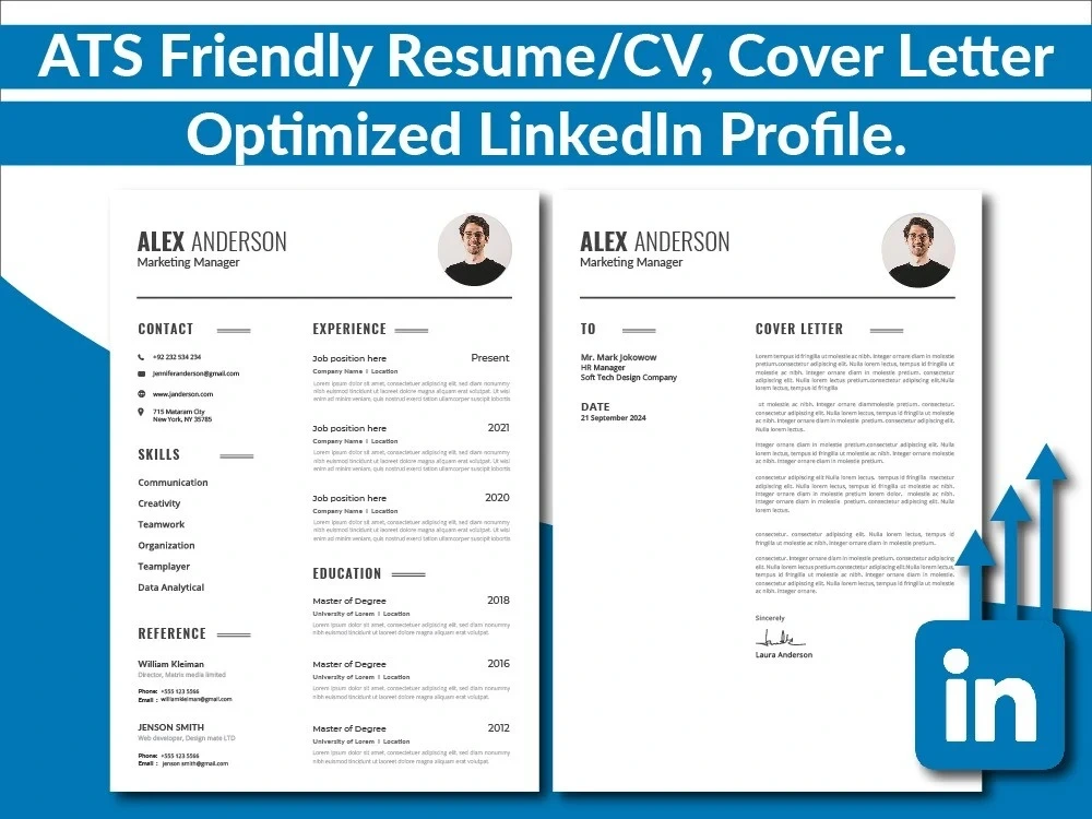 ATS Friendly Resume/CV, Cover Letter and Optimized LinkedIn Profile ...