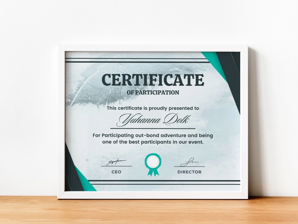 A custom award certificate, professional certificate design Upwork