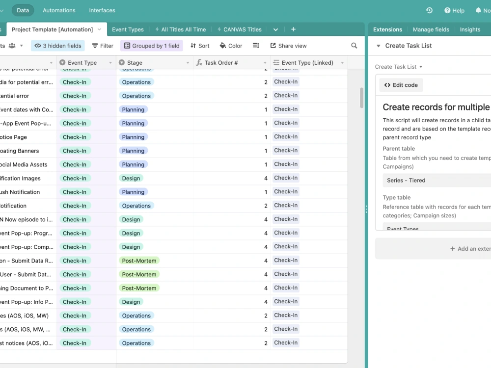 A customized Airtable base | Upwork