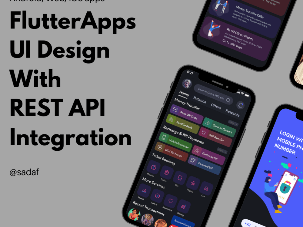 A fantastic UI using Flutter | Upwork