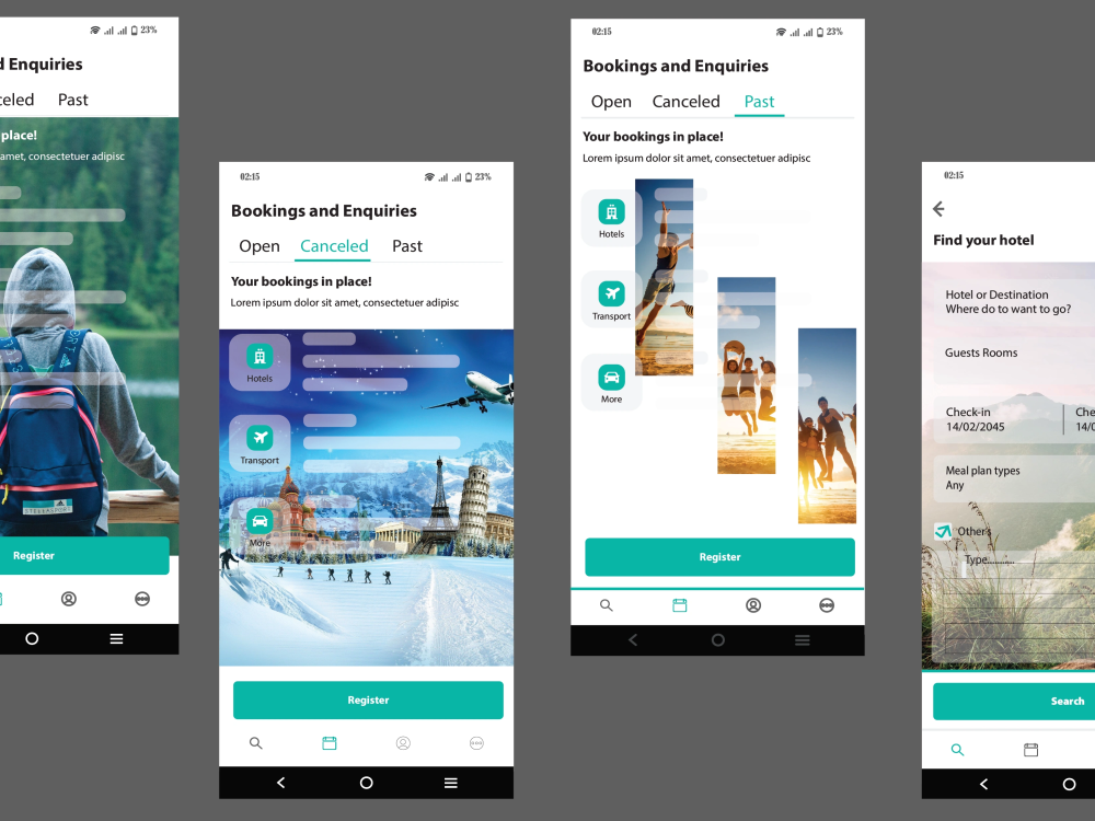 An eye-catching professional Business UI/UX design, wireframe prototype ...