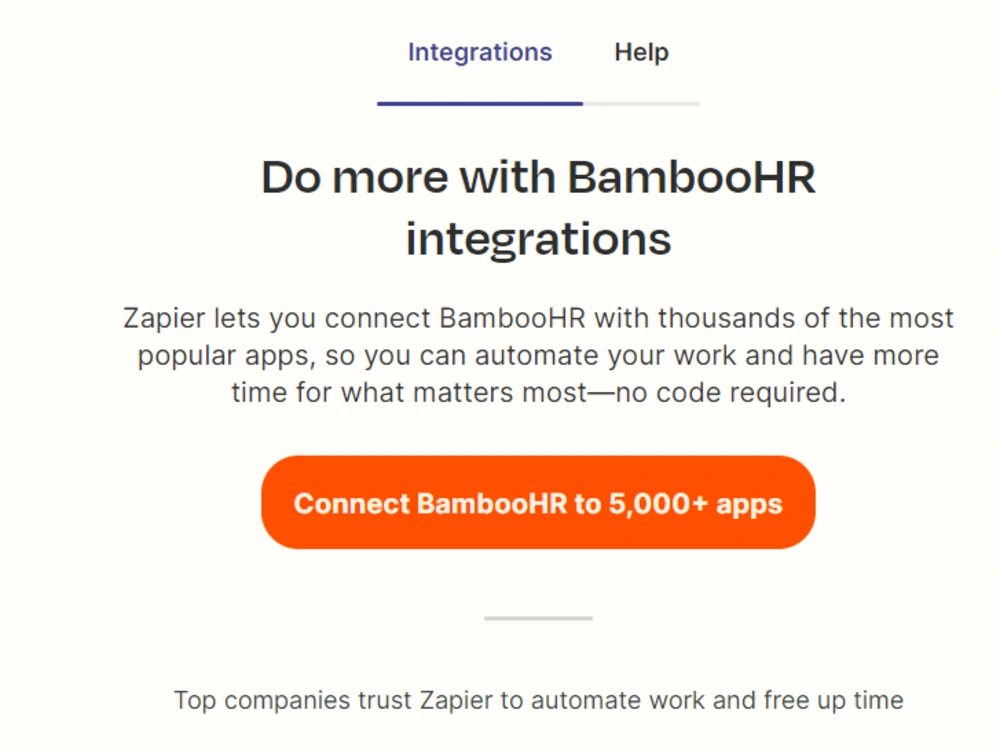 BambooHR automation with Zapier Upwork