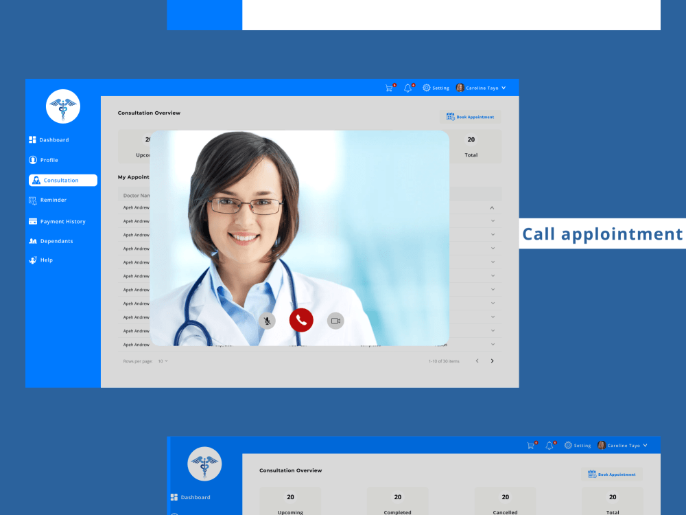 A Website UI/UX Design and Platform UI/UX Design for Healthcare App ...