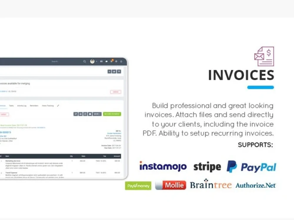 A CRM, Invoicing, Accounting, Point of Sale and Project Management