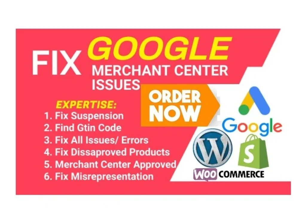Best google merchant shopping ads setup, GTIN codes, fix 