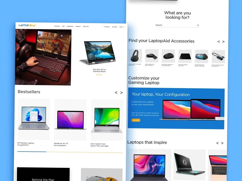 Responsive web & phone UI/UX, landing page design in Figma, XD ...