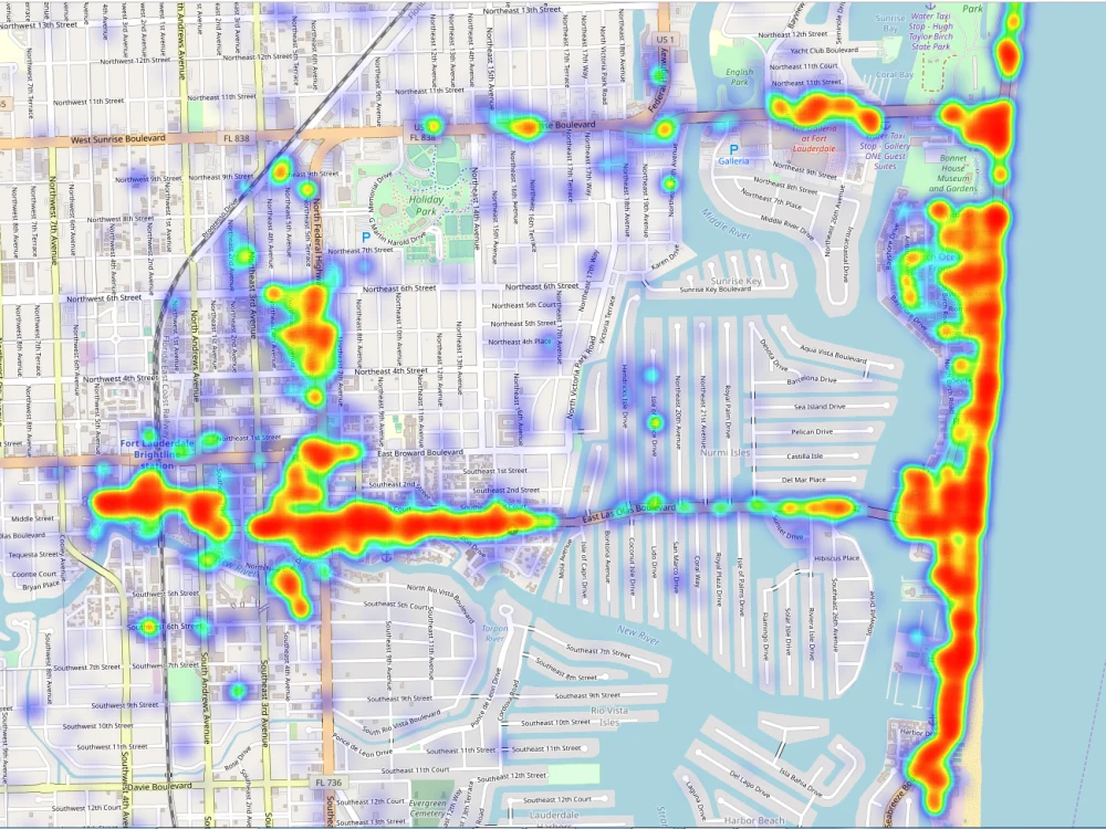 Heatmap to represent your spatial data on the web | Upwork