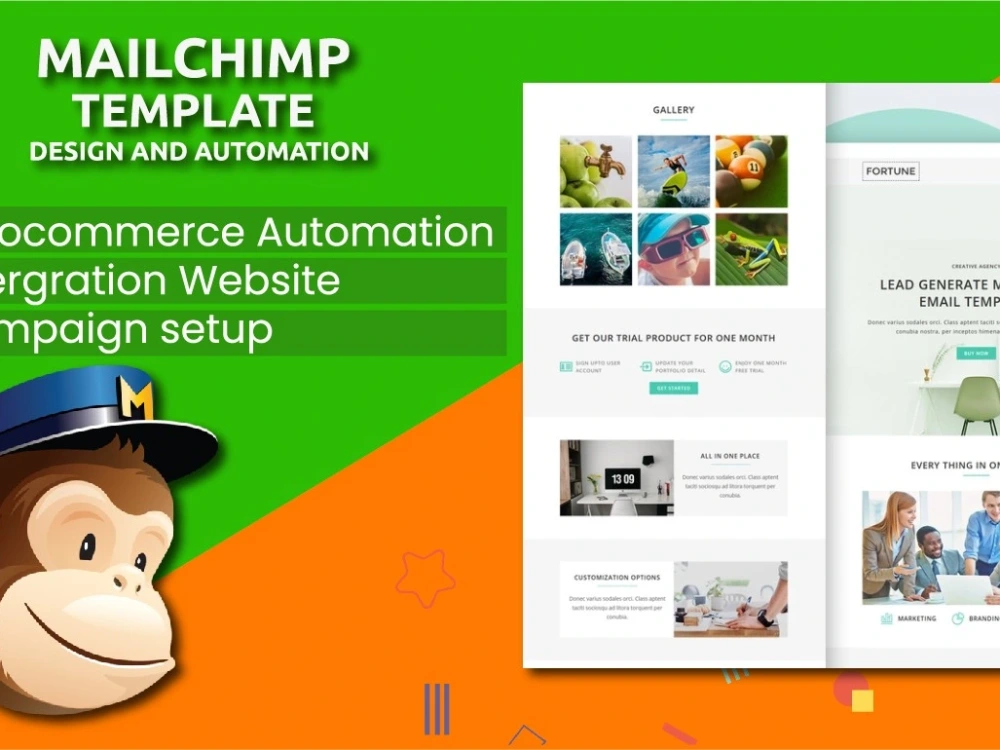 Mailchimp template design and Mailchimp automation for your business