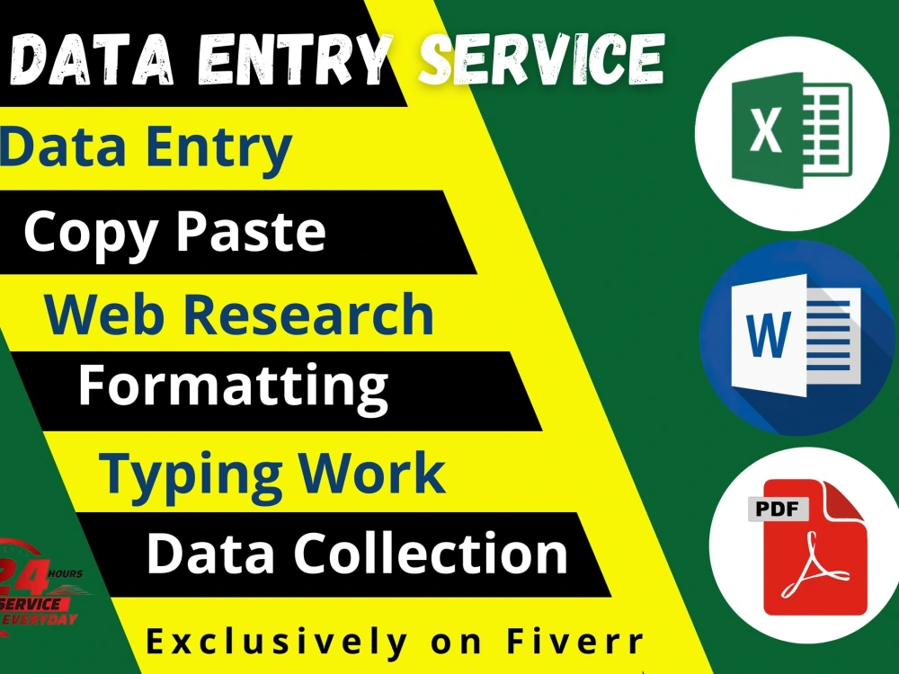Any type of Data Entry, Web Research. | Upwork