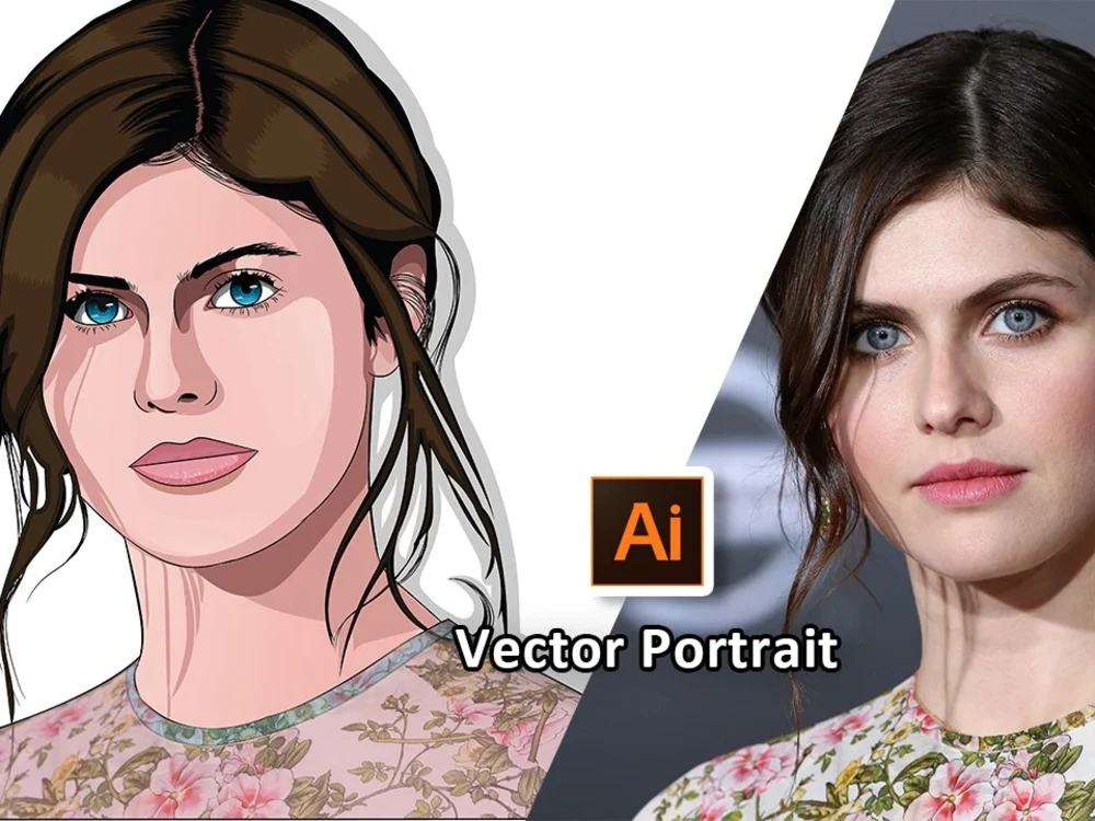 A Vector Illustration Portrait Upwork