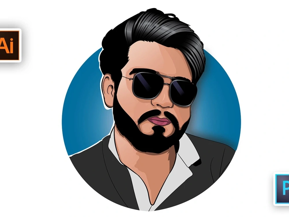 A Vector Illustration Portrait Upwork