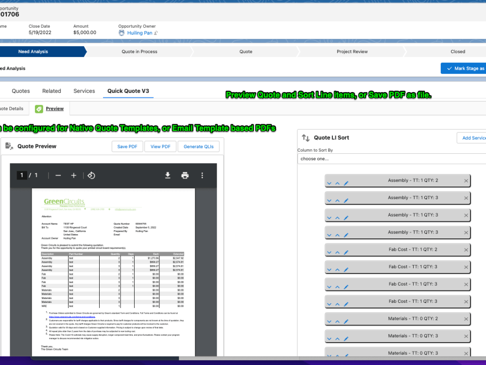 A customized calculator for Quotes in Salesforce without needing CPQ