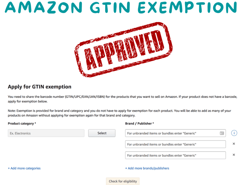 Amazon GTIN Exemption Approved. | Upwork