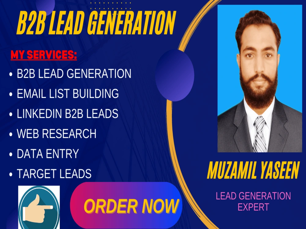 B2B Lead Generation, Linkedin Lead Generation & Web Research | Upwork