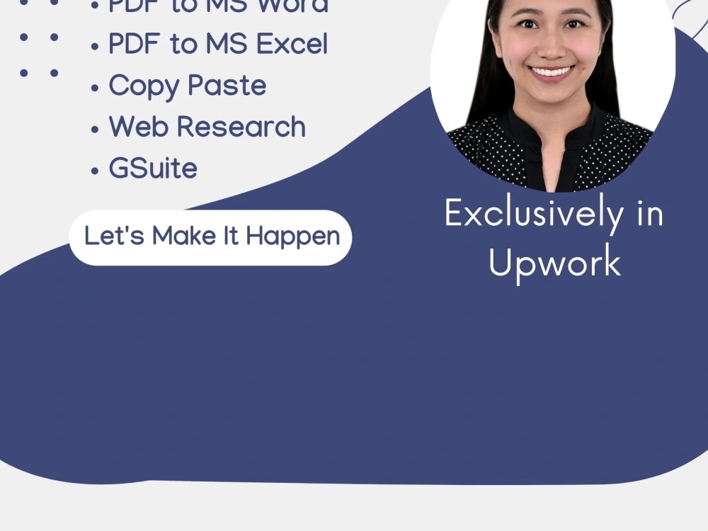 A Professional and Accurate data entry services | Upwork