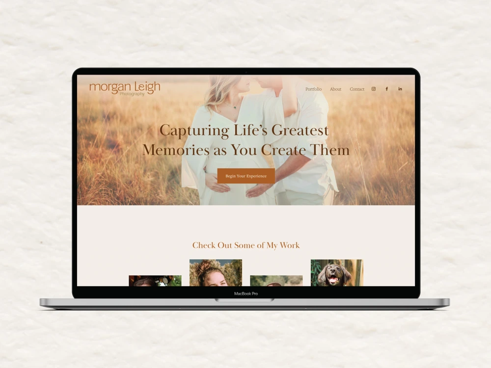 A custom Squarespace website designed by a Squarespace Circle Member