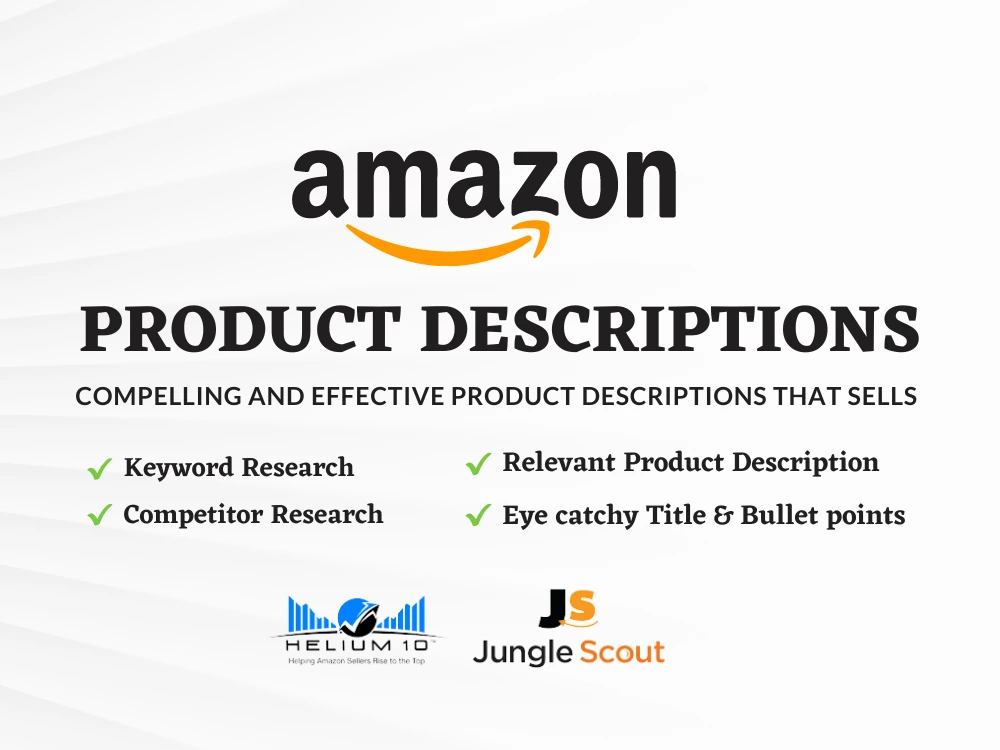 Image showcasing SEO-optimized and highly converting Amazon product descriptions | Upwork