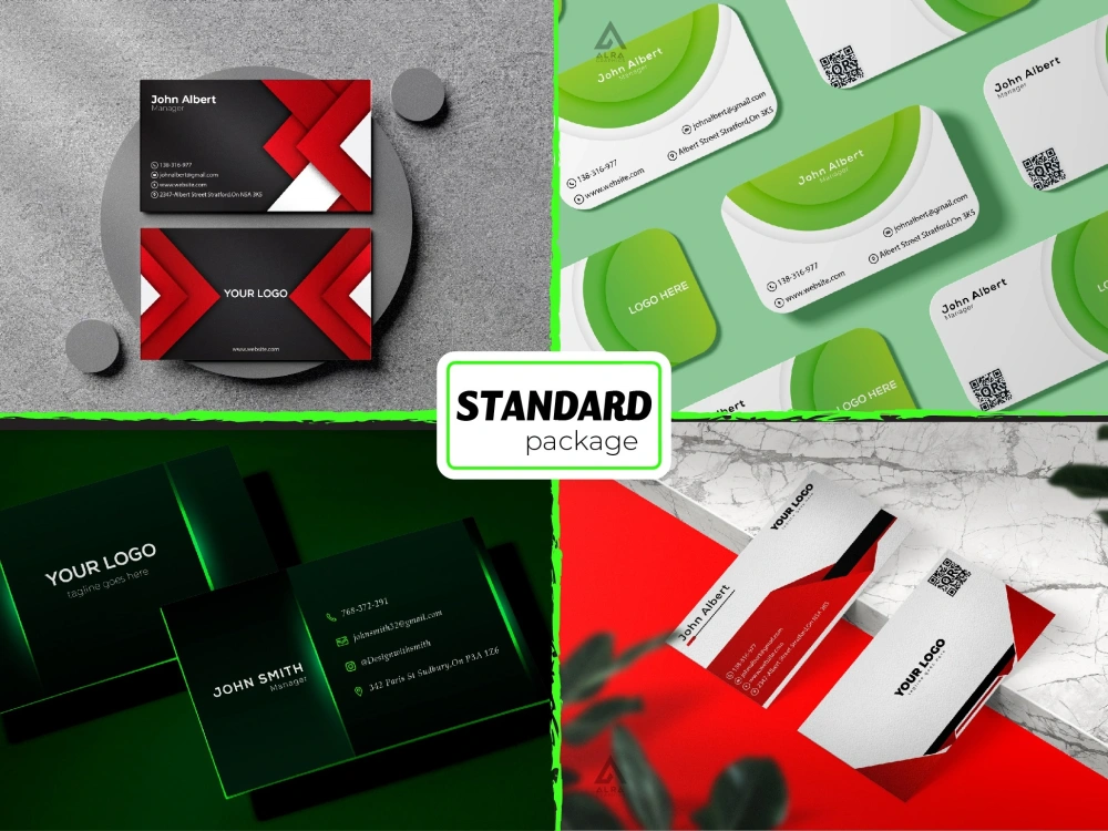 Modern premium luxury print ready business card design with QR | Upwork