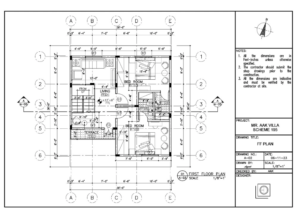 A architectural drawing in AutoCAD Upwork