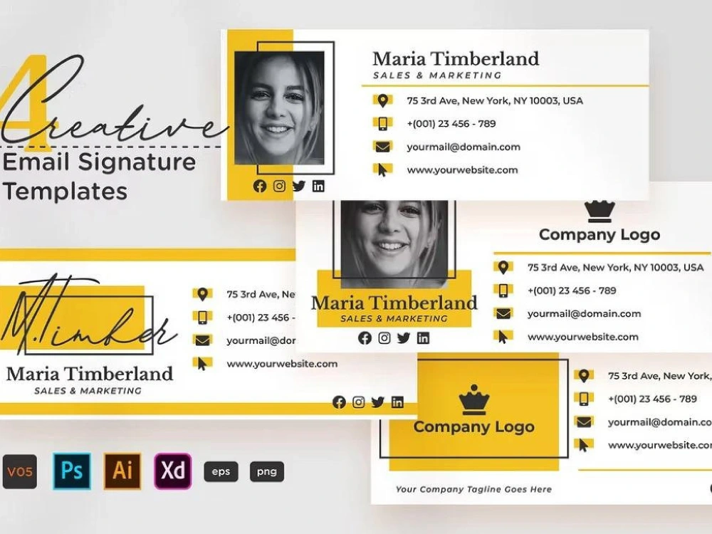 Professional HTML email signature, clickable HTML email signature | Upwork