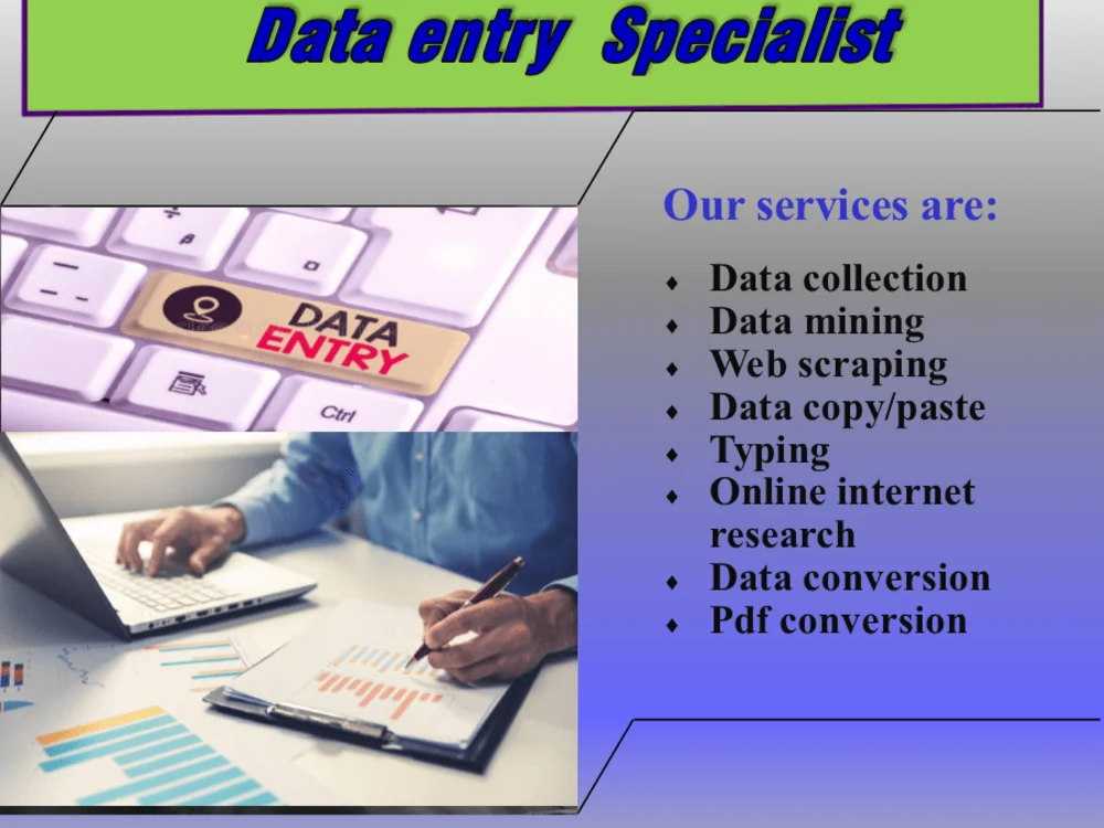 Data entry, Data collection, copy/paste, and Image conversion services ...