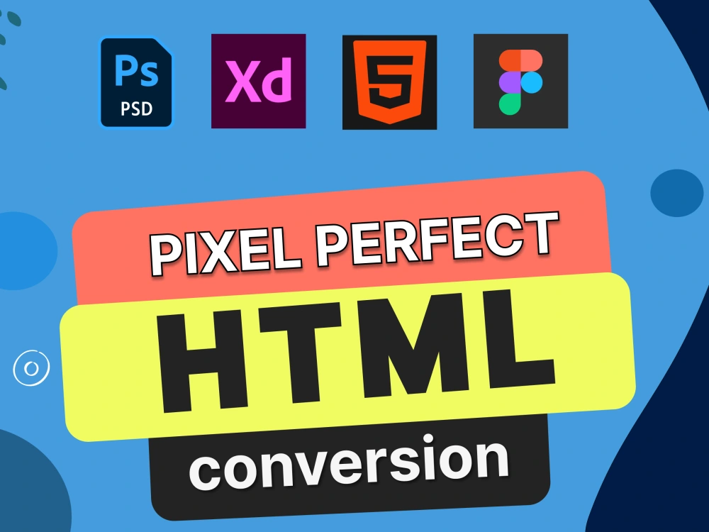 Figma to html, xd to html, psd to html bootstrap, tailwind css | Upwork