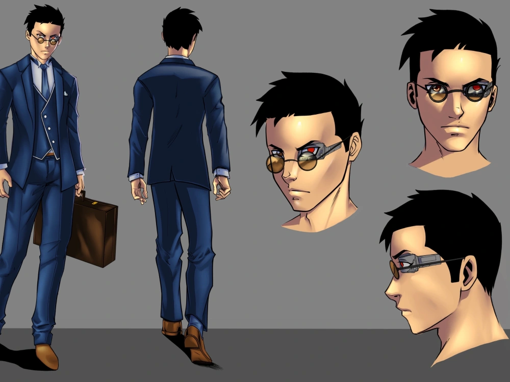 A dynamic character design, from rough sketch to finished colors | Upwork