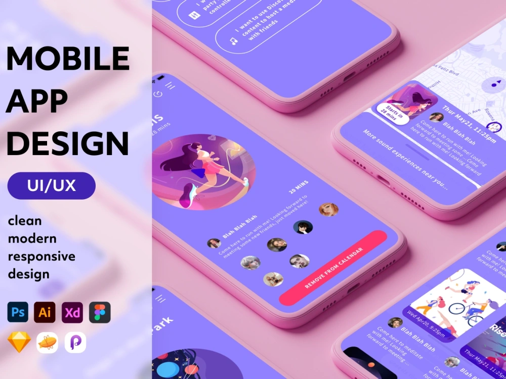 Mobile app design /UI/UX design/Wireframe/Prototype for your business ...